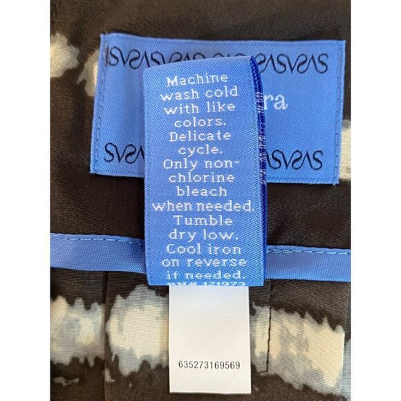 Simply Vera Vera Wang Semi-Pleated A-Line Skirt Brown & Ivory Women’s 10 - Picture 3 of 6